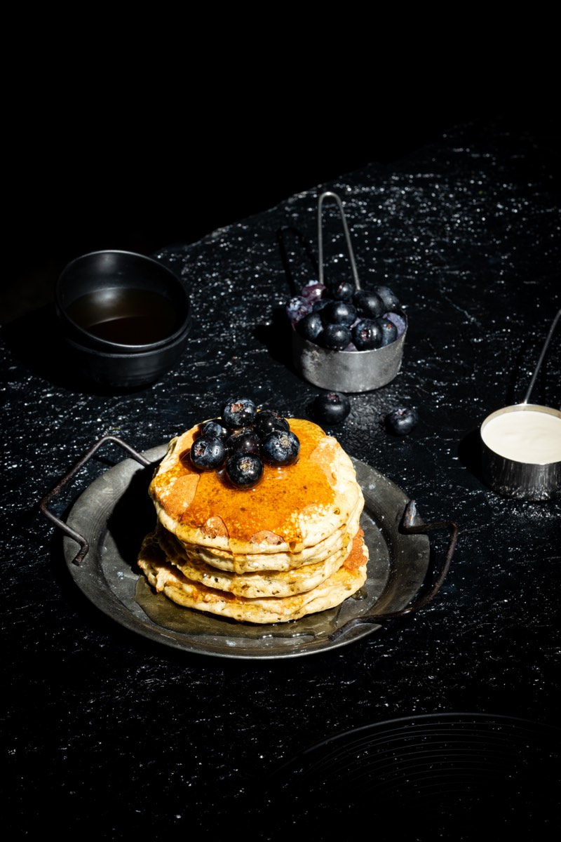 Blueberry Pancake with Cream Cheese — Veg breakfast from Edibles, Kochi
